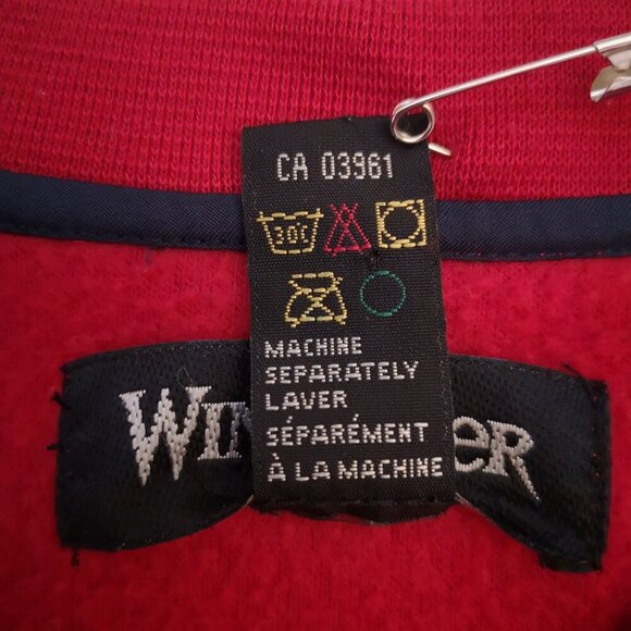 Wind River Men's Size XL Red & Navy V-neck Loose Fit Fleece Sweat Top - Picture 7 of 10